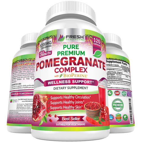 Fresh Healthcare Premium Pomegranate Superfood - 120 Capsules